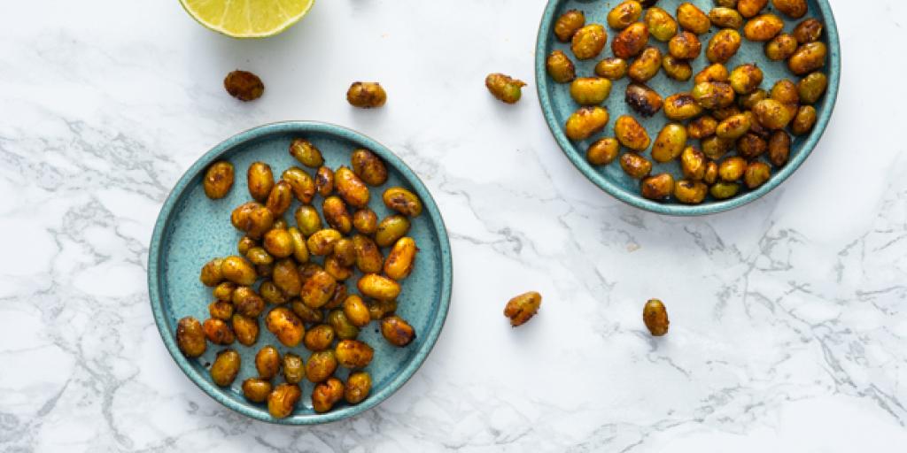 Geroosterde edamame bonen