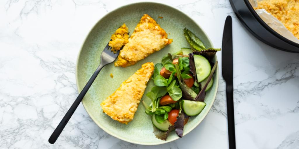 Linzentaart met wortel en kerrie