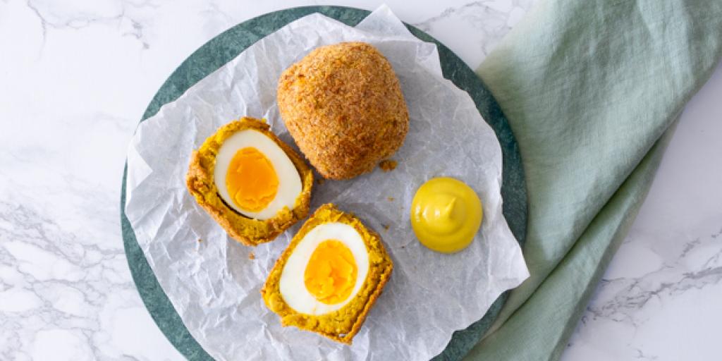 Gepaneerd eitje uit de Airfryer