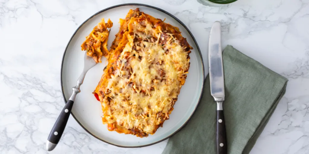 Snelle volkoren lasagne