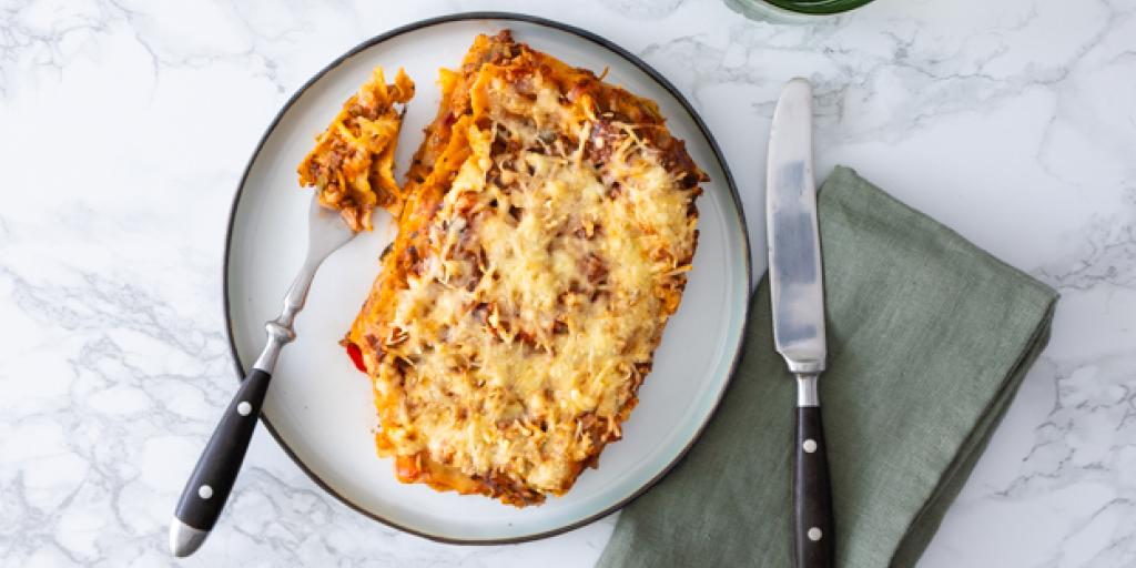 Snelle volkoren lasagne