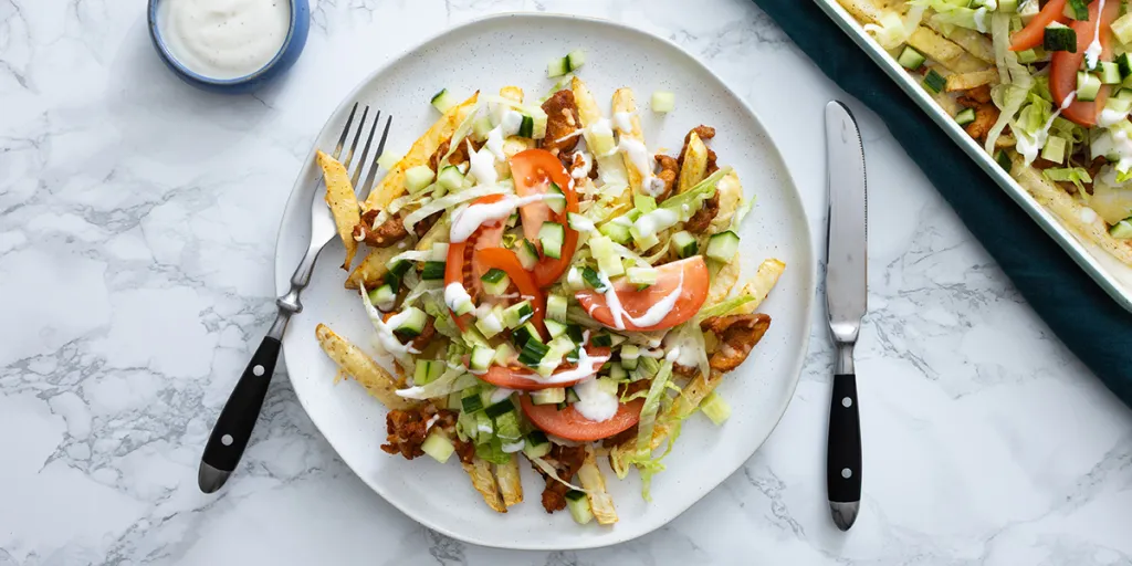Kapsalon met friet van knolselderij