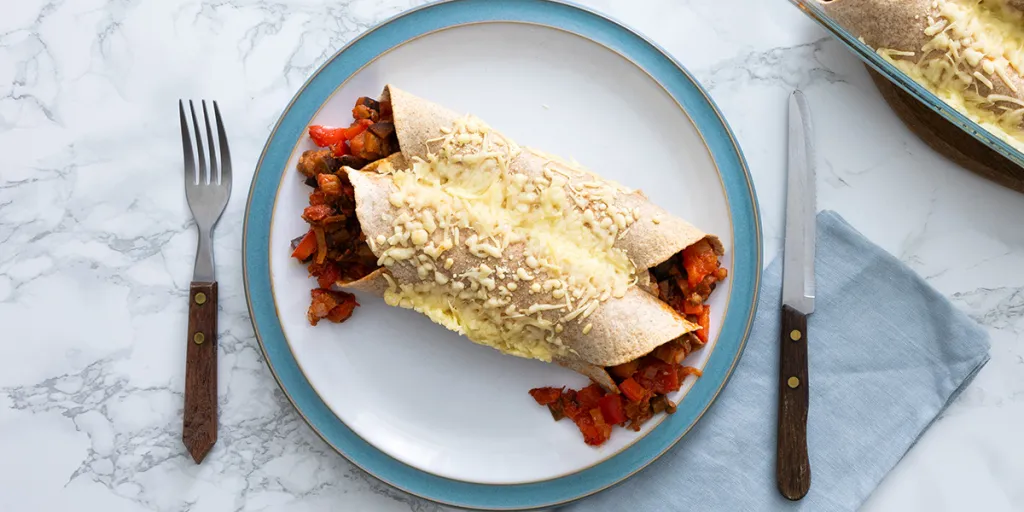 Vegetarische wraps uit de oven