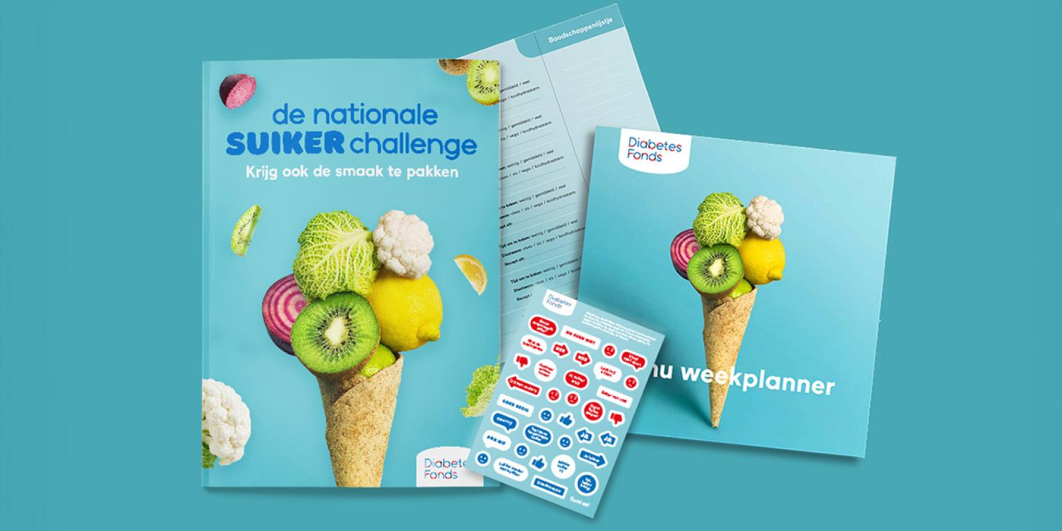 Voordeelpakket van de Nationale Suiker Challenge: Magazine, weekplanner en gratis stickervel