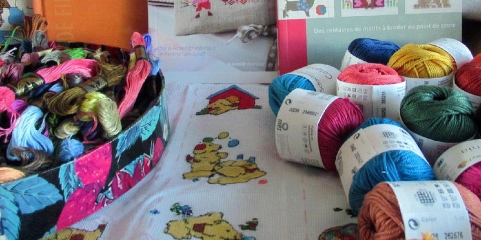 Borduurgaren en katoen tijdens Handwerk Hobbydagen