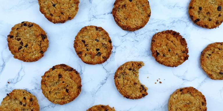 Haverkoekjes met peer en chocolade