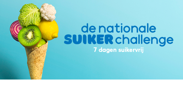 IJsje met groente en fruit, symbool voor Nationale Suiker Challenge 