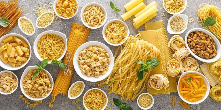 Foto pasta met koolhydraten