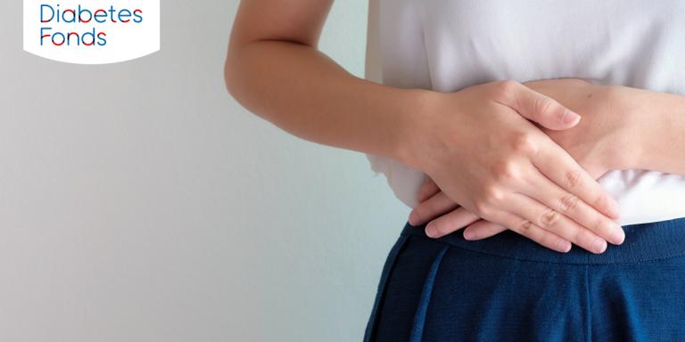 Vrouw heeft last van darmen door te veel suiker