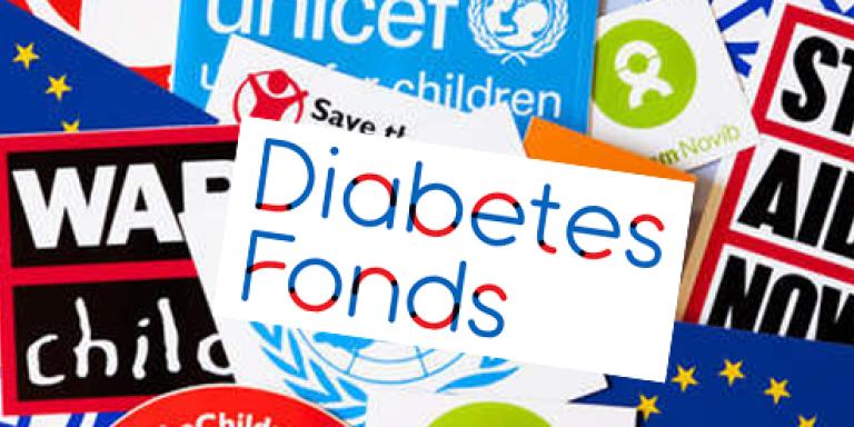 logo's van allerlei goede doelen waaronder het Diabetes Fonds
