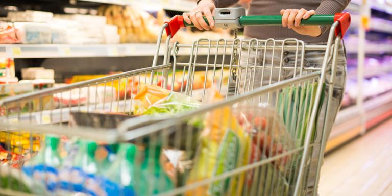 Webshop: Winkelwagentje in supermarkt