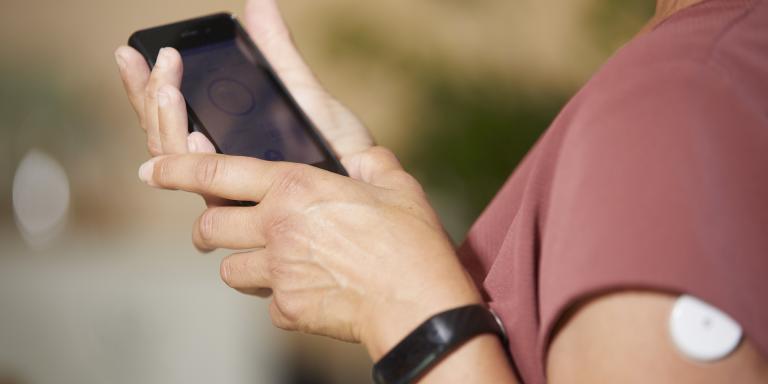 Glucosesensor op bovenarm