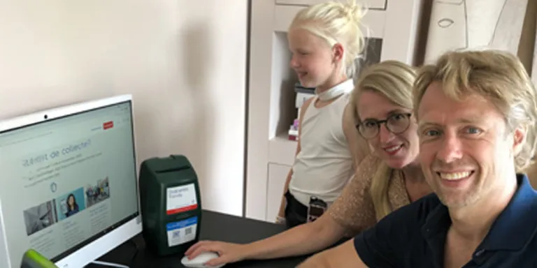 Tom Maaskant en zijn gezin collecteren ook digitaal