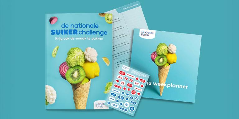 Voordeelpakket van de Nationale Suiker Challenge: Magazine, weekplanner en gratis stickervel