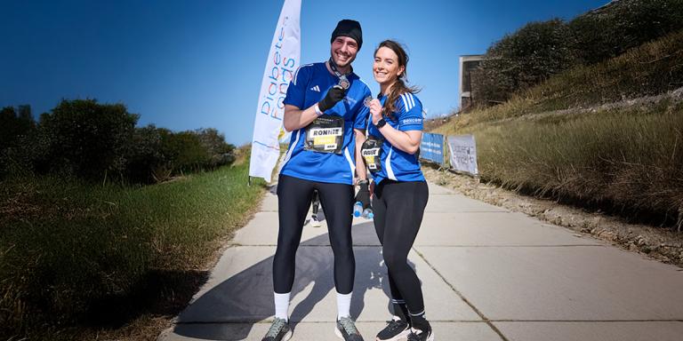 Twee mensen in actie voor het Diabetes Fonds