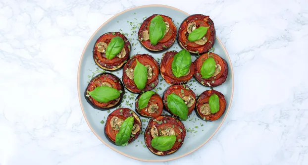 Aubergine pizzaatjes