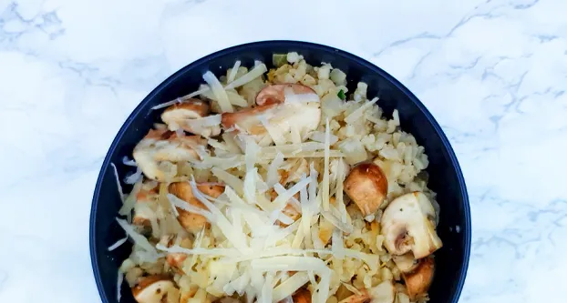 Bloemkoolrisotto met champignons