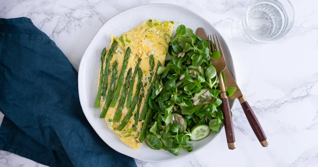 Fritatta met groene asperges