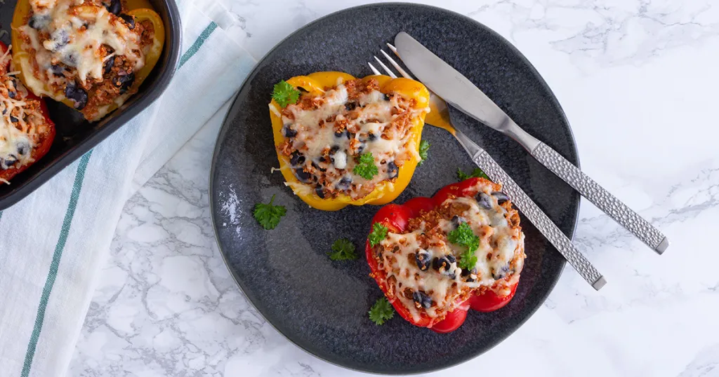 Gevulde paprika met quinoa