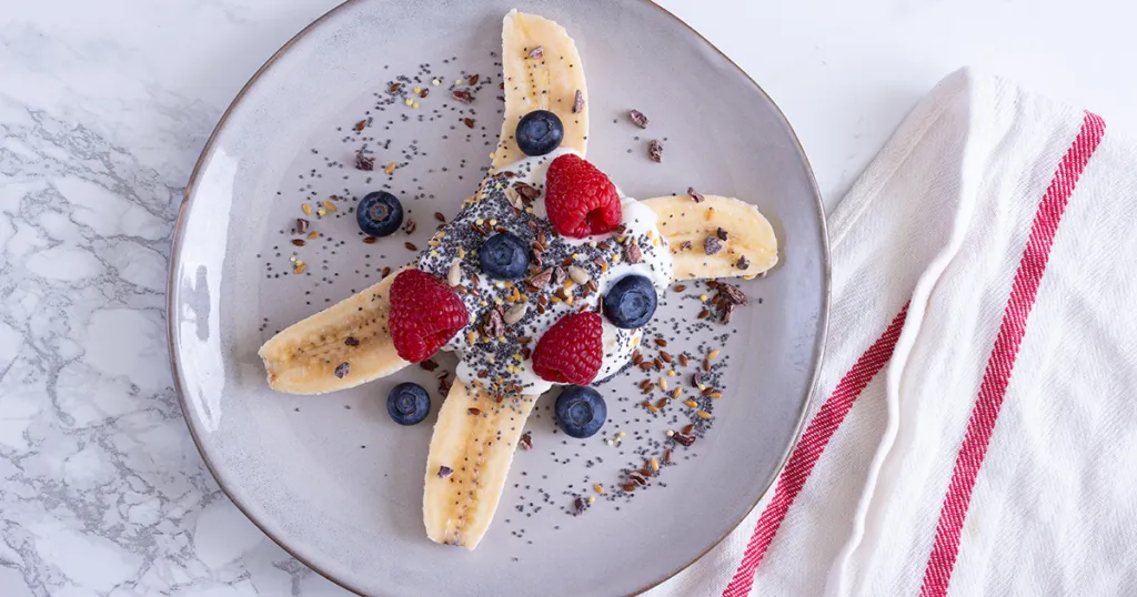 Ontbijt bananensplit
