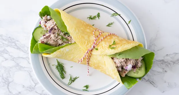 Eiwrap met frisse tonijnsalade