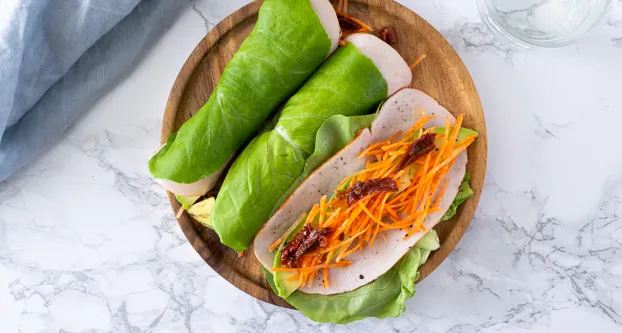 Slawrap met kalkoenfilet en avocado