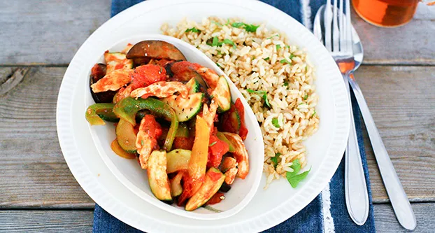 Ratatouille met kip