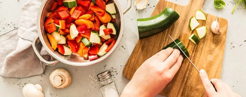 Gezond eten word klaargemaakt