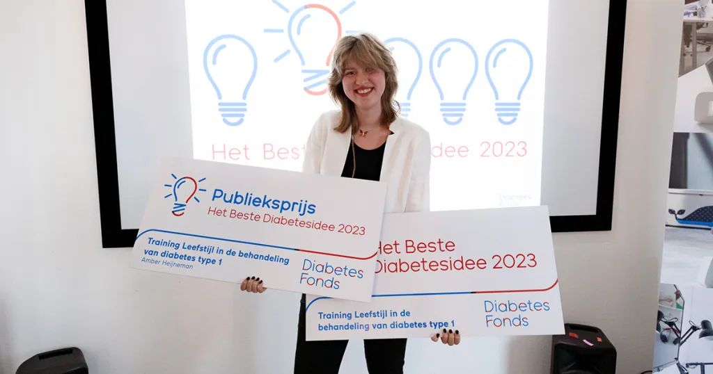 Amber Heijneman wint de Publieksprijs van Het Beste Diabetesidee