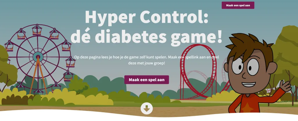 Startpagina van Serious Escape­room ‘Hyper Control’