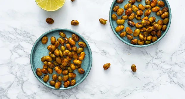 Geroosterde edamame bonen