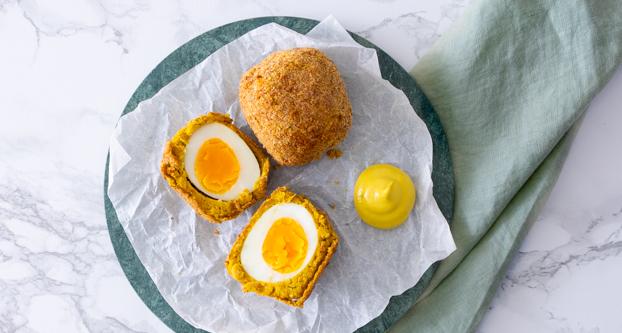 Gepaneerd eitje uit de Airfryer