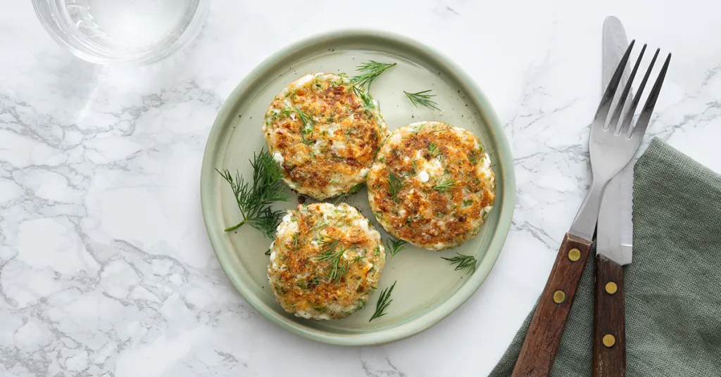 Cottage cheese pannenkoekjes met verse kruiden