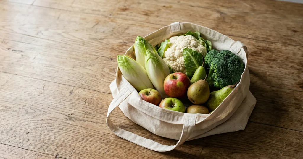groente en fruit van de maand november: bloemkool, broccoli, witlof, appels en peren