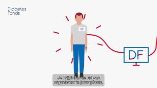 Tekening collecteorganisator verbonden aan Diabetes Fonds