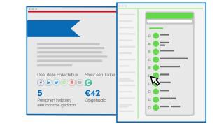 Voorbeeld van scherm online collecteren