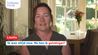 Lizette met de tekst Ik was altijd moe. Nu ben ik gelukkiger