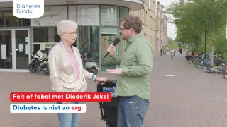 Feit of fabel: Diabetes is niet zo erg vraagt Diederik Jekel aan een voorbijganger