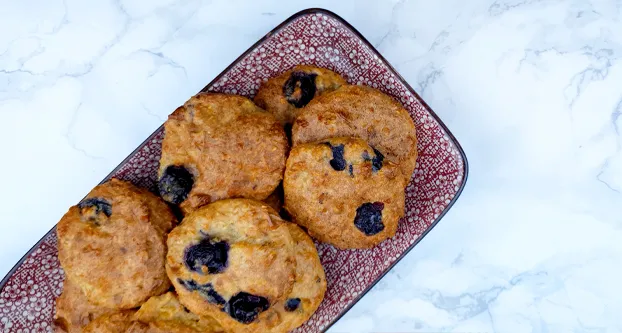 Havermout­koekjes met blauwe bessen
