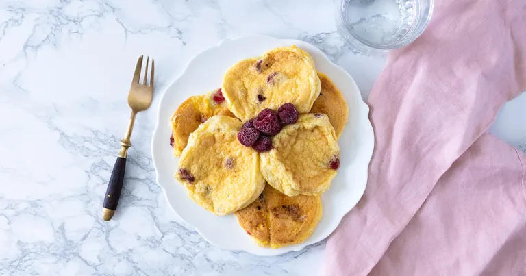 Luchtige omelet met framboos