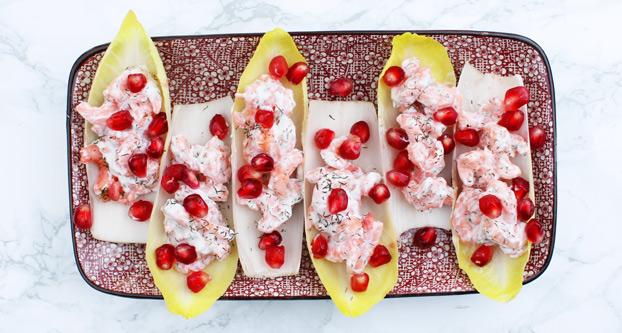 Witlof­schelpjes met rivierkreeft