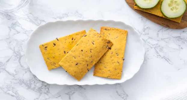 Crackers van kikkererwtenmeel